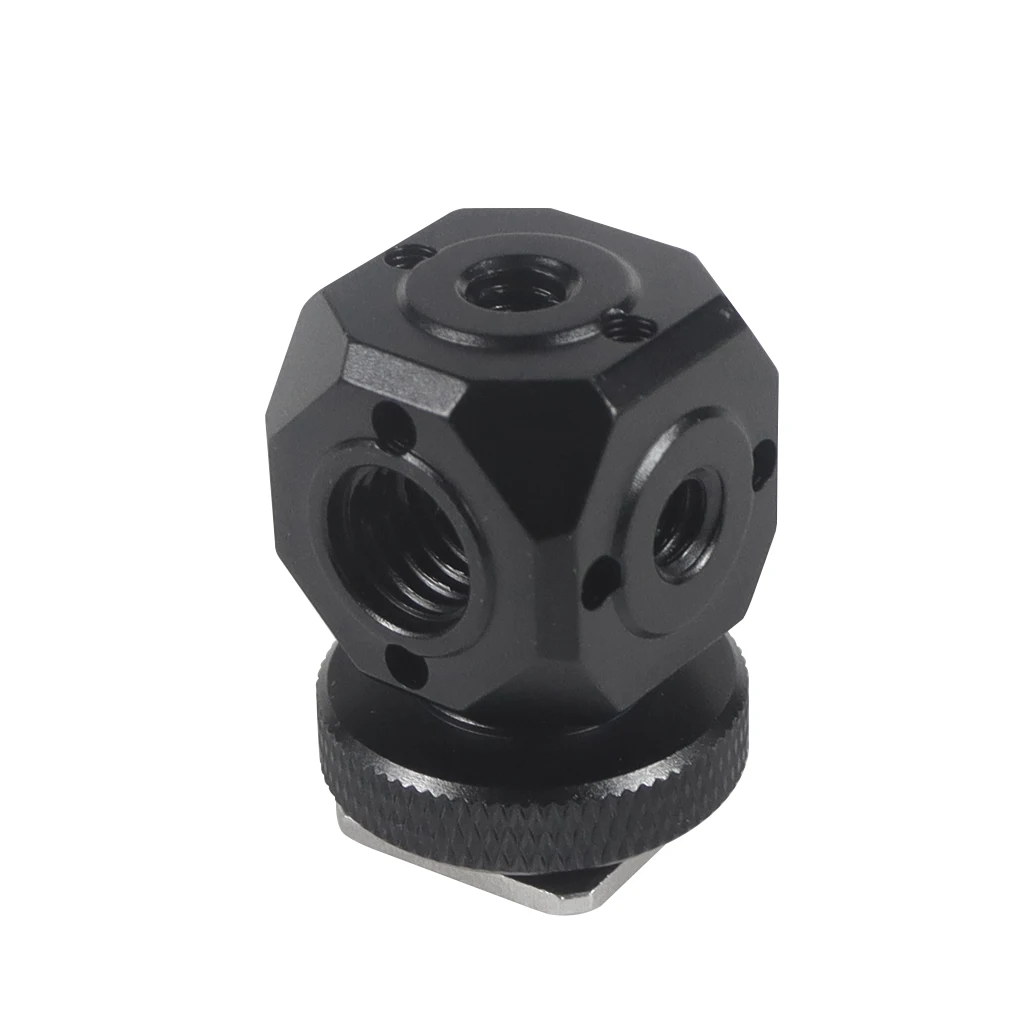 Universal Magic Cubic 1/4 3/8 Schraube Loch Adapter Dual Cube Halterung für DSLR Käfig Rig Flash Monitor Stativ Mikrofon Ständer – Detail 20