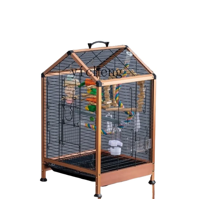 TQH parrot cage large villa Xuanfeng monk small sun parrot special bird cage horizontal silk ecological new style