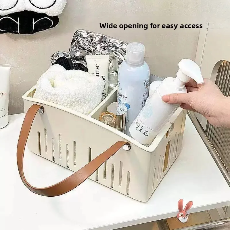 Large Capacity Bathing Basket Wet And Dry Separation Handheld Hollow out Shower Washing Basket Draining Bath Basket Dormitory...