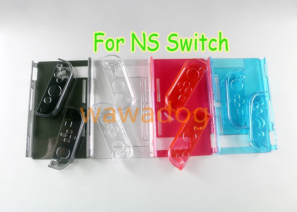 8sets Dockable Protective Crystal Case Clear Hard PC Cover Anti-Scratch Shockproof Shell for Nintendo Switch