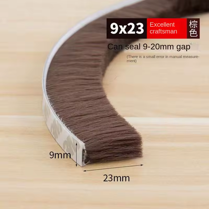 Self-adhesive Bristles Wool Pile Weatherstrip Door Window Brush Seal 7/9 X 5mm 9mm 12mm 15mm 23mm Warm Winter Gray White Brown - Image 26