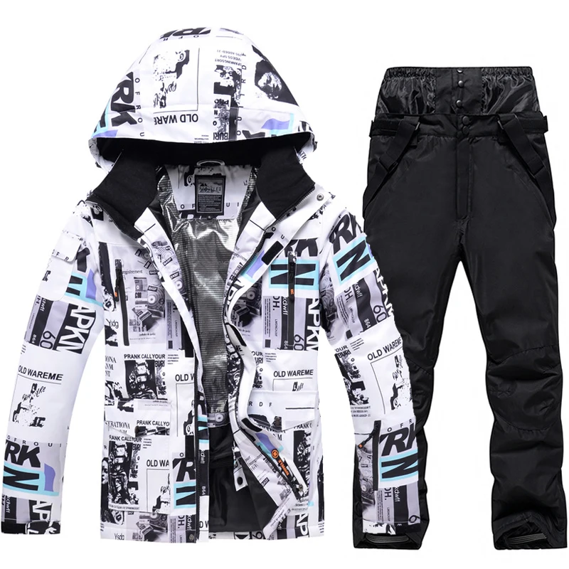 

Ski Suit Men Winter Thick Warm -30 degree Ski Jackets Pants Ski Equipment Snowboard Jacket Waterproof Snow Costumes SK029