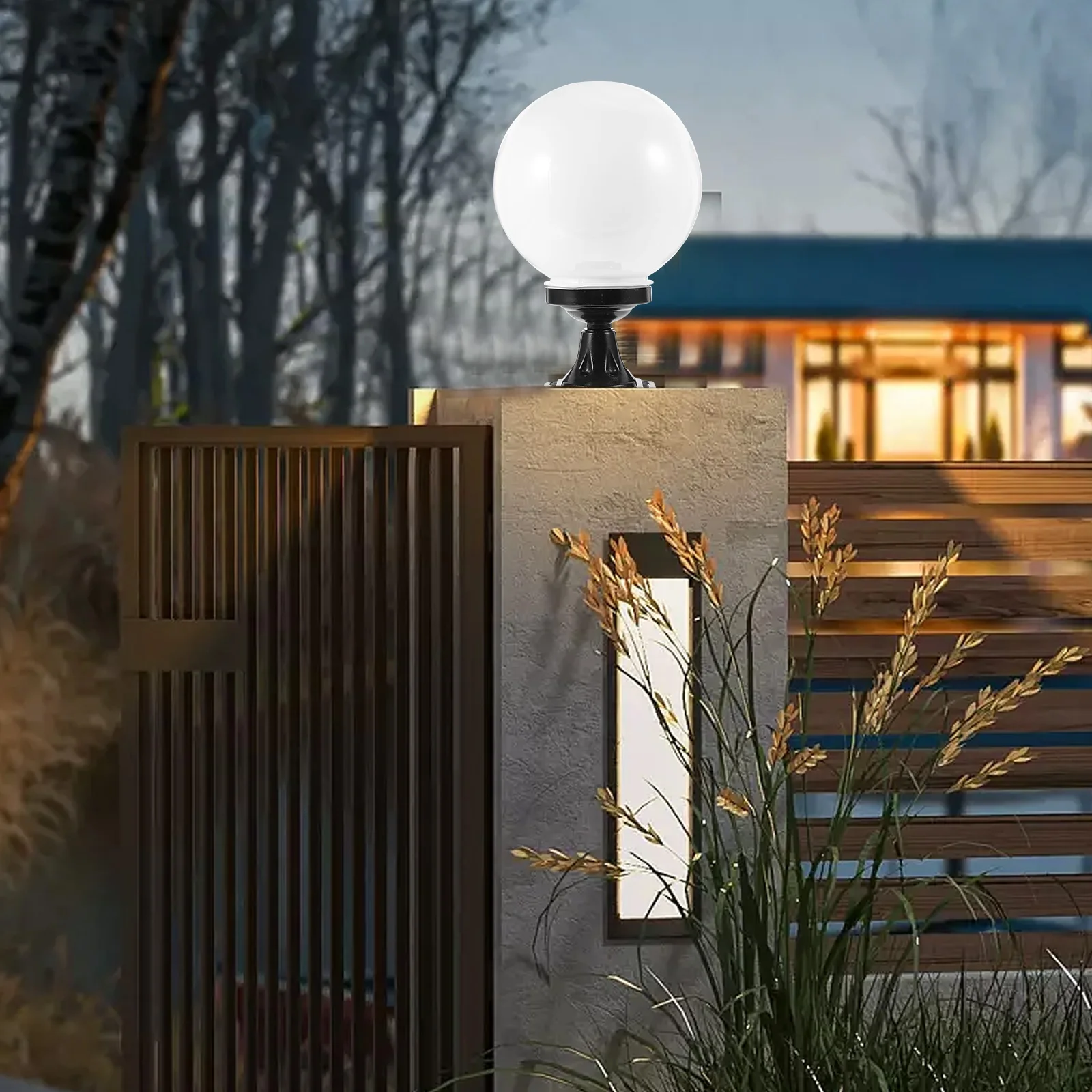 

Spherical Column Lampshade Wall Globe Aluminum Outdoor Covers Replacement Post Shade Porch Light Cover Street Lamp Patio