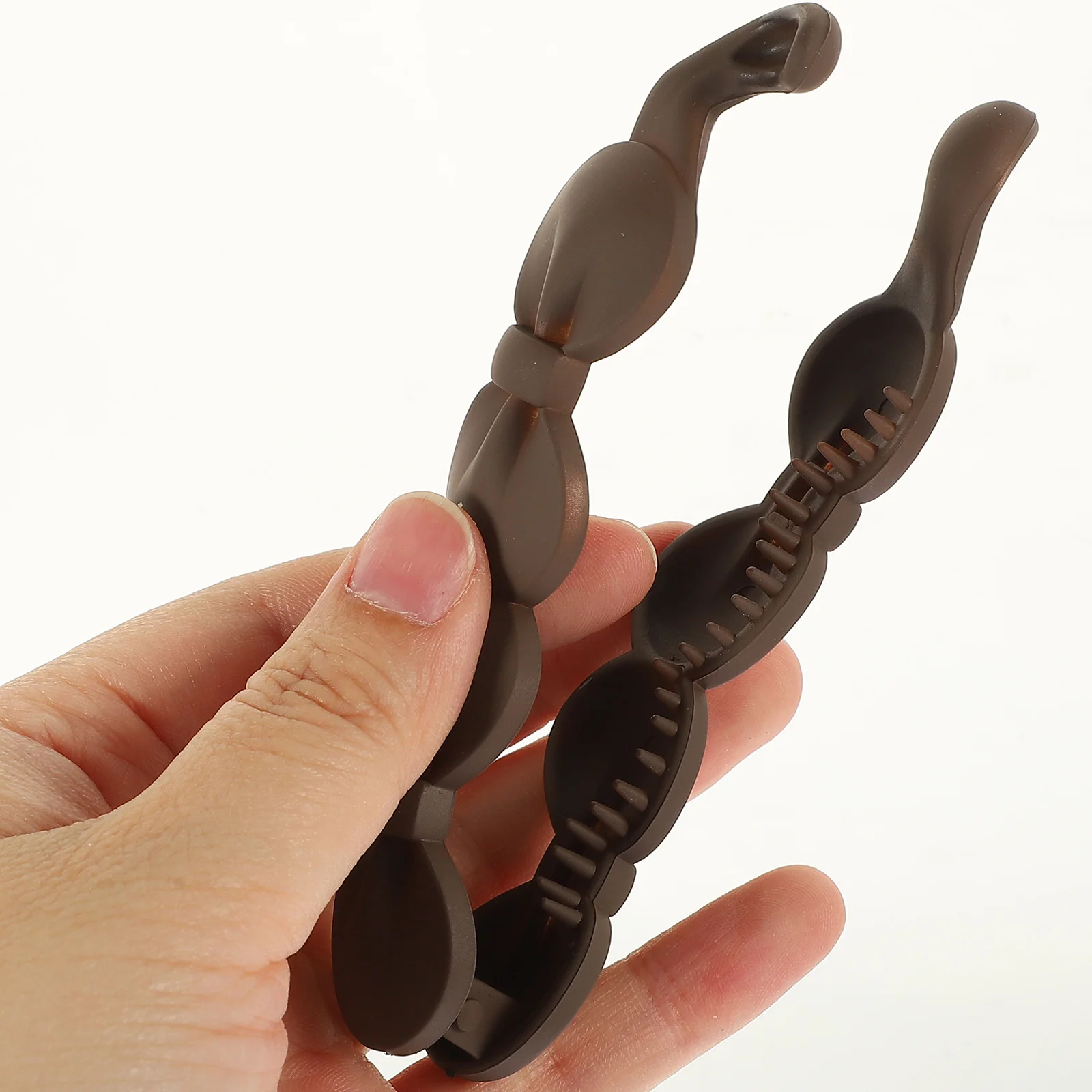 3 قطعة مجموعة إكسسوارات الشعر مقاطع شعر الموز للنساء قبضة آمنة ذيل حصان حامل دائم للاستخدام اليومي مقاطع الموز #5