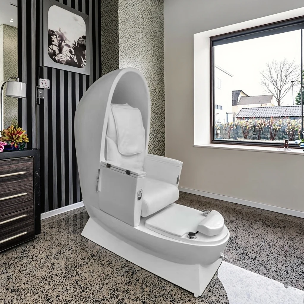 Egg Foot Repair Chair With Remote Control Acrylic Foot Bath, Automatic Drainage, Multi Angle Backrest, Spa Style Foot Massage