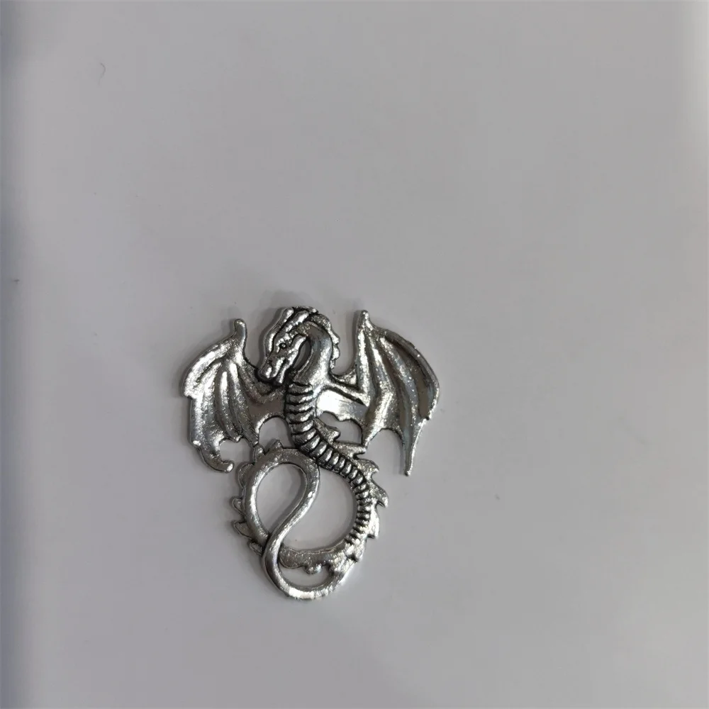 Retro Silver 3D Carving Dragon Totem DIY Metal Badge for ZP Lighter  Handmade Decor Accessory Smoking Gadget  Man Gift