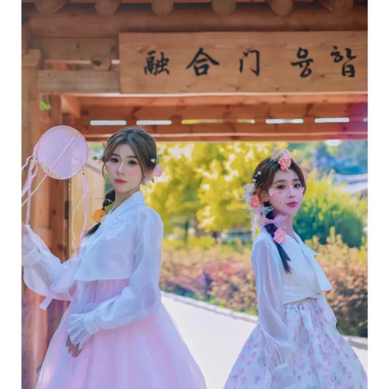 Hanbok Yanji-vestido Floral para mujer, ropa coreana, sesión de viaje, actuación diaria, nuevo