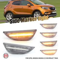 Dynamic LED Side Marker Light Turn Signal Marker Lamp  For Opel Mokka X 2012-2020 For Chevrolet Trax 2013~2019 Buick Encore