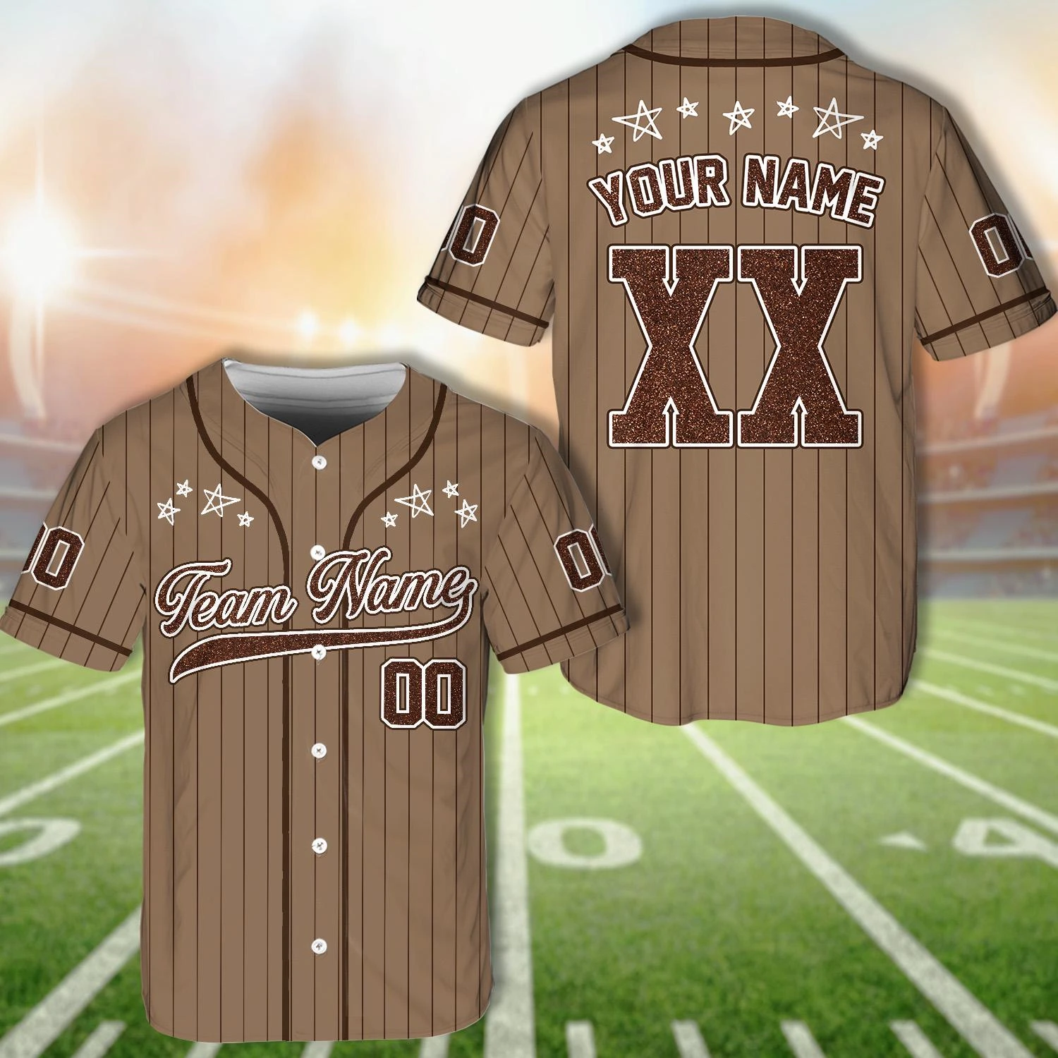 Custom Brown Baseball Jersey, Summer Tour 2026 Jersey, Wedding Jerseys, Baseball Shirt for Fans of All Ages, Vintage Jersey,