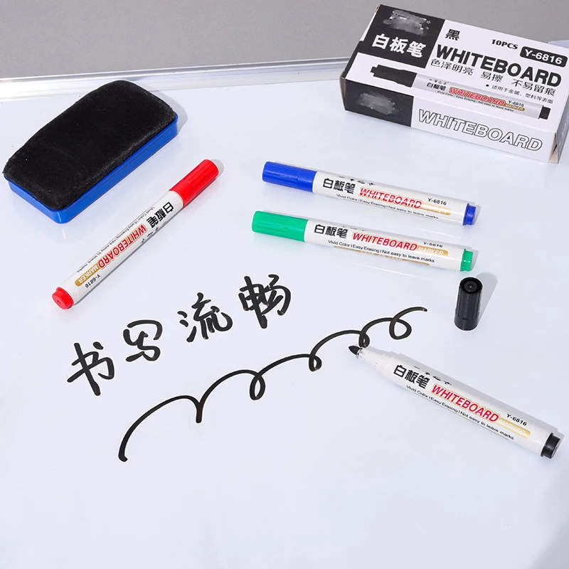 1/4/8 piezas de pluma pizarra negro blanco de marcadores de la escuela de los niños pluma de dibujo de la escuela suministros de oficina