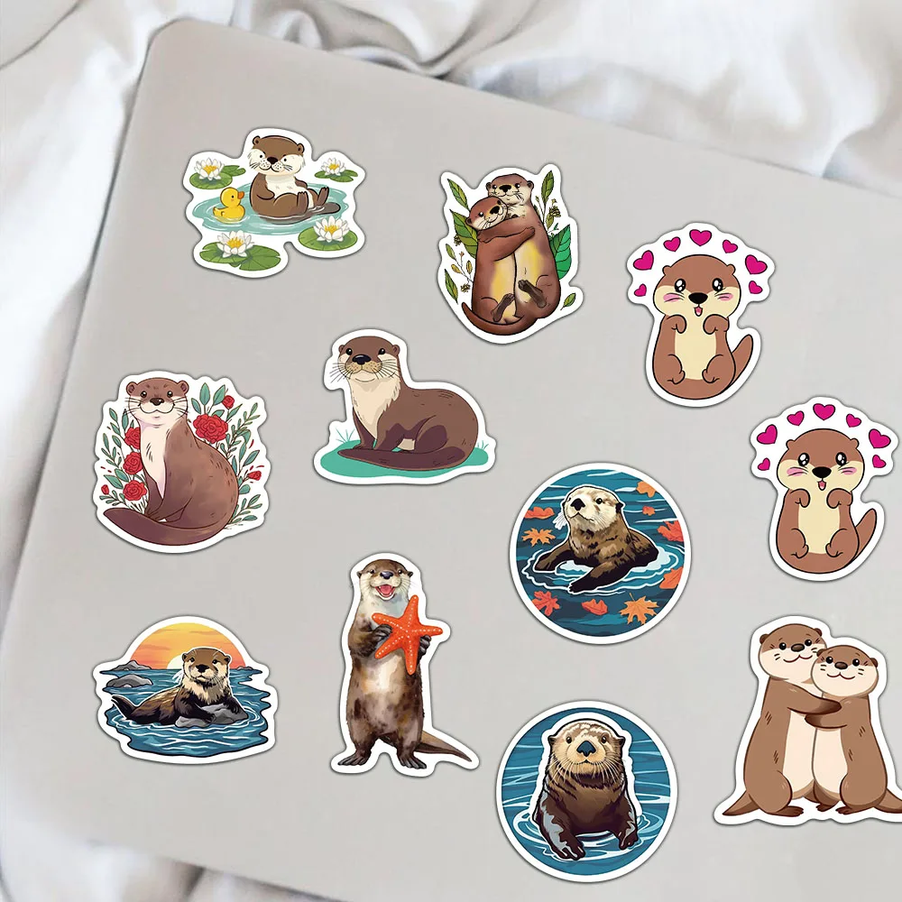 50PCS Cute Cartoon Animal Monkey Stationery Box, Water Cup Notebook, Waterproof Phone Guitar Decoration Graffiti Stickers