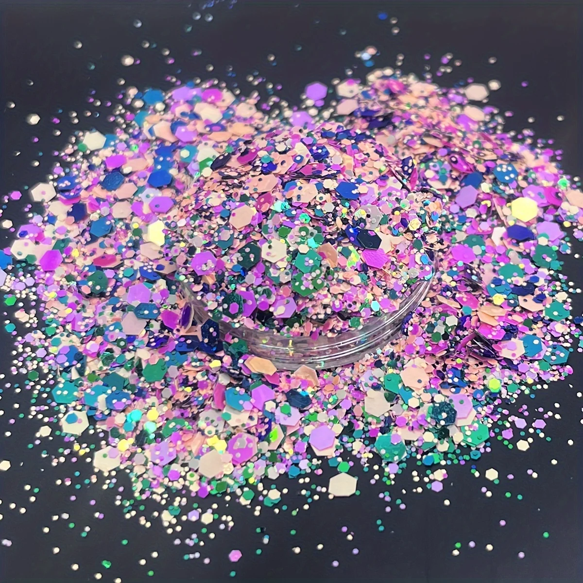 20g Colorful Nail Glitter Sequins Flakes Chameleon Color Change Chunky Sparkly Hexagon Sequins Shiny Glitter