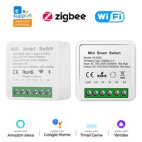 eWeLink App 16A Mini Smart Switch WiFi Zigbee DIY Light Switch Relay Breaker Module Voice Works with Alice Salute Alexa Google