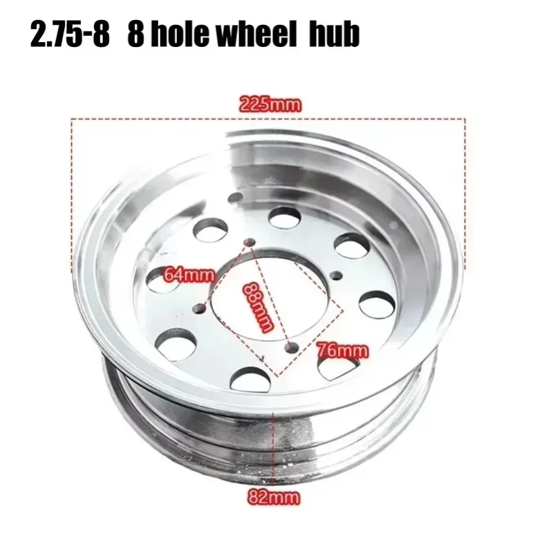 【2026】2.75-8 3.50-8 Inch Aluminum Alloy Rims For Bike Motorcycle Electric Tricycle Scooter Parts