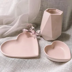 실리콘 몰드 콘크리트 트레이 만들기 시멘트 석고 에폭시 하트 모양 Jesmonite Storage Dish Mold DIY Forms