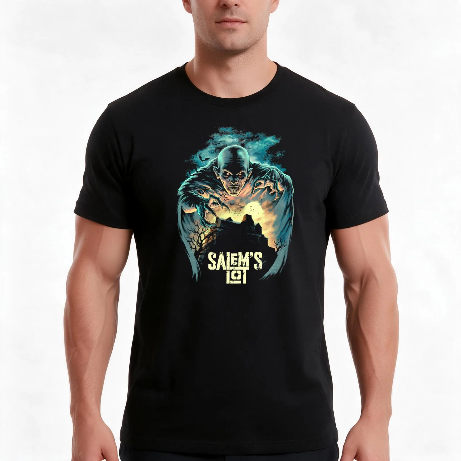 Salems Lot T-Shirt Summer Casual Cotton Tee Oversized Streetwear Tops Vintage Graphic Print Loose Fit Short Sleeve