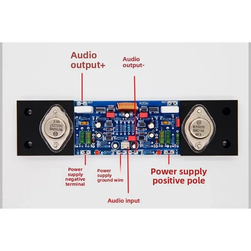 20W Pure Class A HiFi Amplifier Board High Temperature Sealed Tube Audio Power Amplifier Module