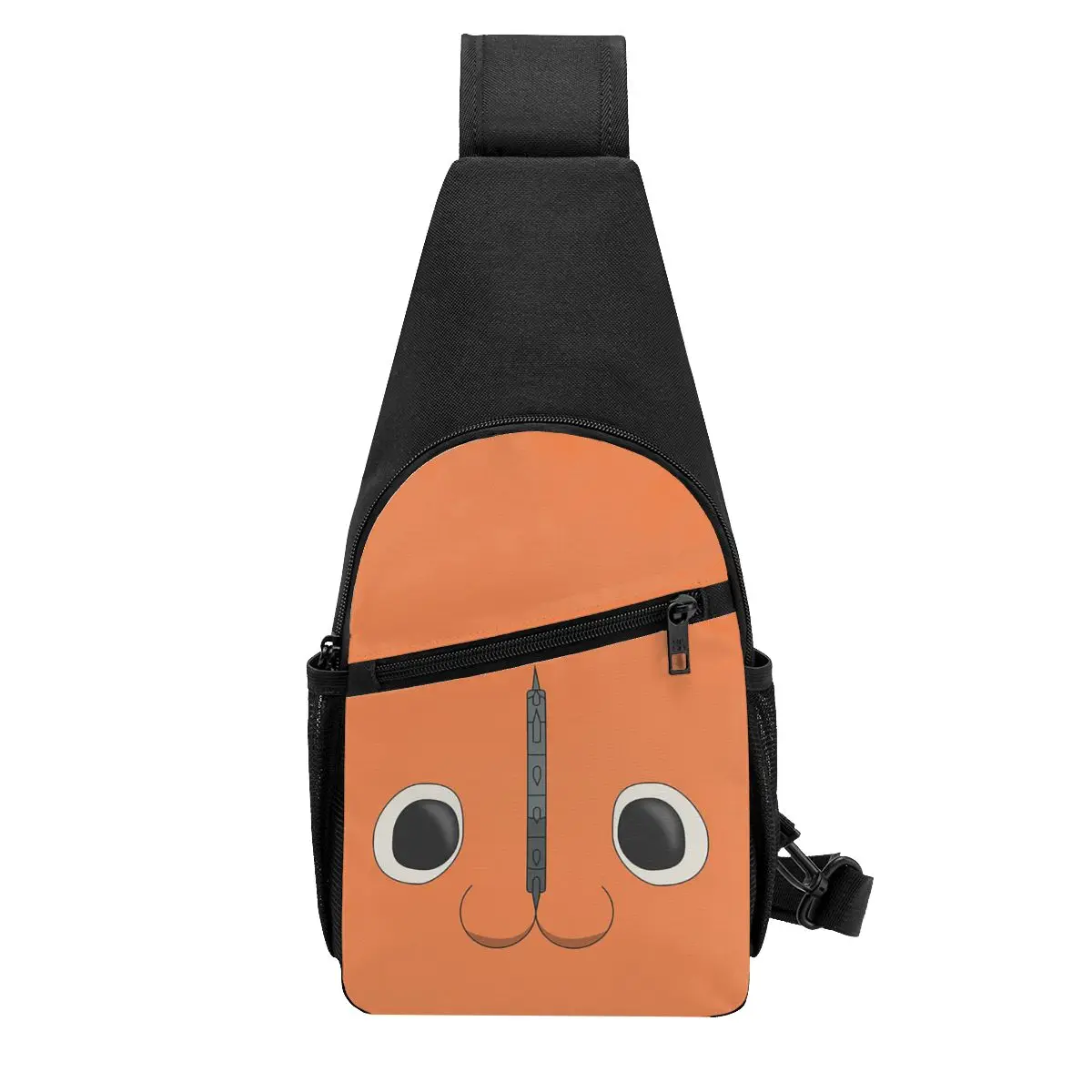 Chainsaw Man Pochita Chest Bag Men Sling Crossbody Backpack Chest Bag Travel Hiking Daypack Shoulder Bag
