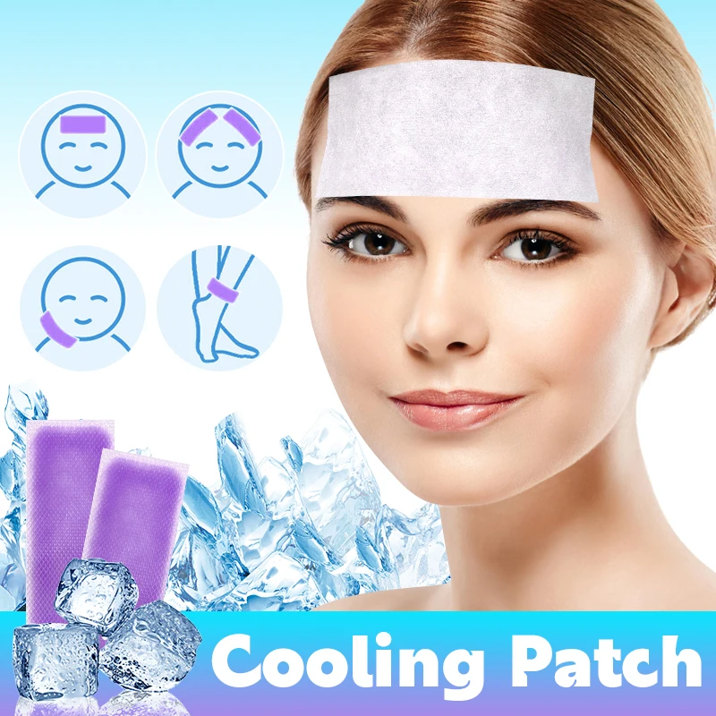 3Pcs Cooling Patch Refreshing Cold Compress Fever Patch Effectively Outdoor Fatigue Sunstroke Lower Temperature Sticker A2218