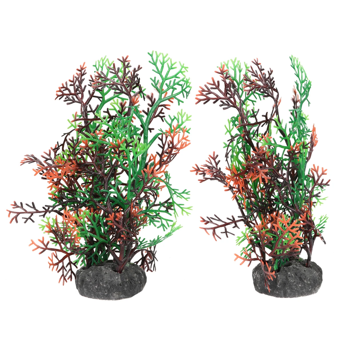 

2pcs Simulated Aquatic Grass Leaves Plastic Water Plants For Aquarium Tank Decor Dense Realistic Underwater Ornament
