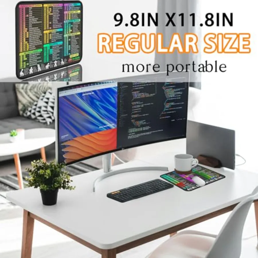 Mouse Pad for macOS Shortcuts Small mac Cheat Sheet Desk Pad 11.8