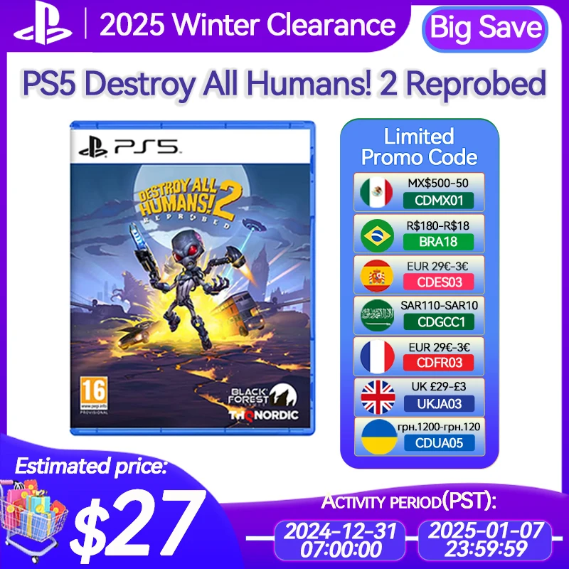 Sony PlayStation 5 Game PS5 Destroy All Humans! 2 - Reprobed Game Deals for Platform PlayStation5 PS5 CD-version Game Consoles