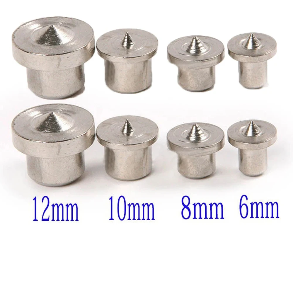 8 Stks/set Plug Boor Centre Punten Pin Locator Hout 6Mm/8Mm/10Mm/12Mm Tenon Centrum Plug Houtbewerking Centreerpunt Boren