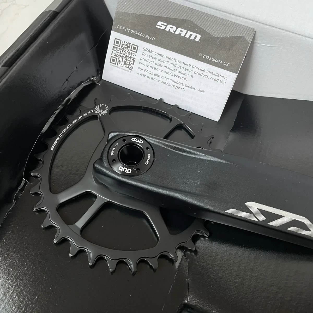 SRAM TRUVATIV  STYLO 6K DUB Crankset 6000 series forged aluminum arms Featuring SRAM\'s X-SYNC™2 tooth profile chainring