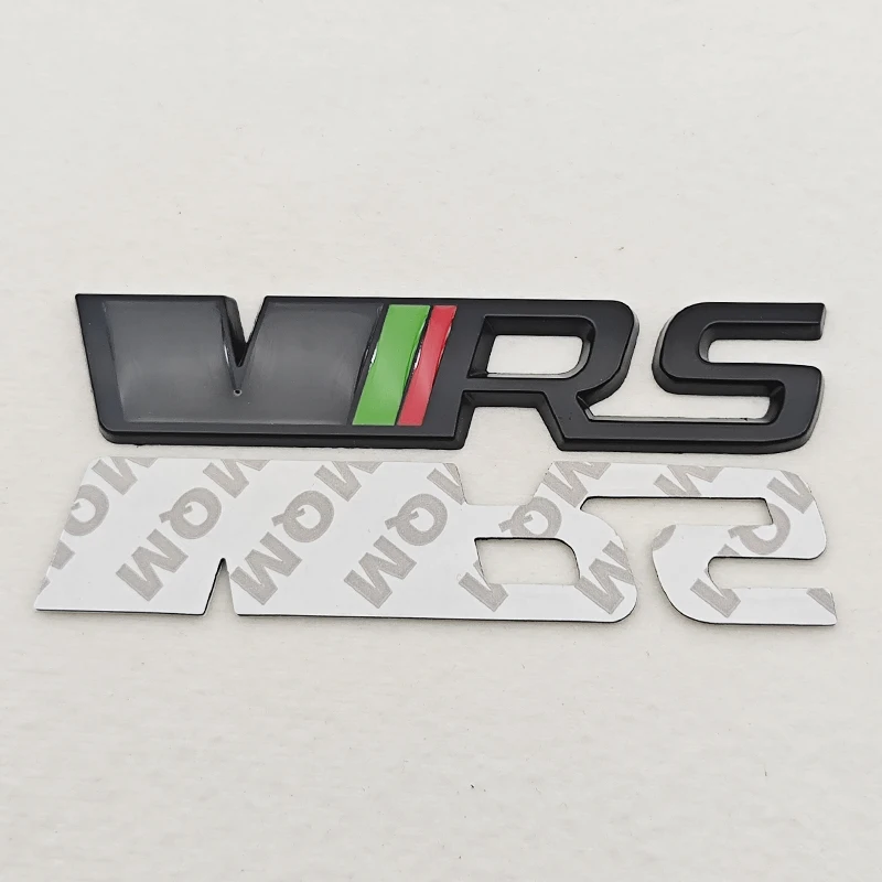 3D Metall Logo VRS Aufkleber Buchstaben Emblem Auto Frontgrill Kotflügel Seite Stamm Abzeichen Für Skoda RS VRS Aufkleber Zubehör