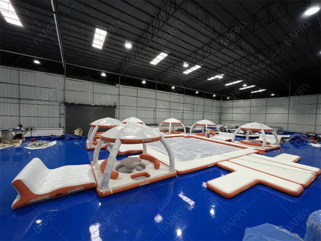 Inflatable Water Park Water Play Equipment Water Platform Lov E Island Pool Slide Floating Dock for Raft Pontoon Boat