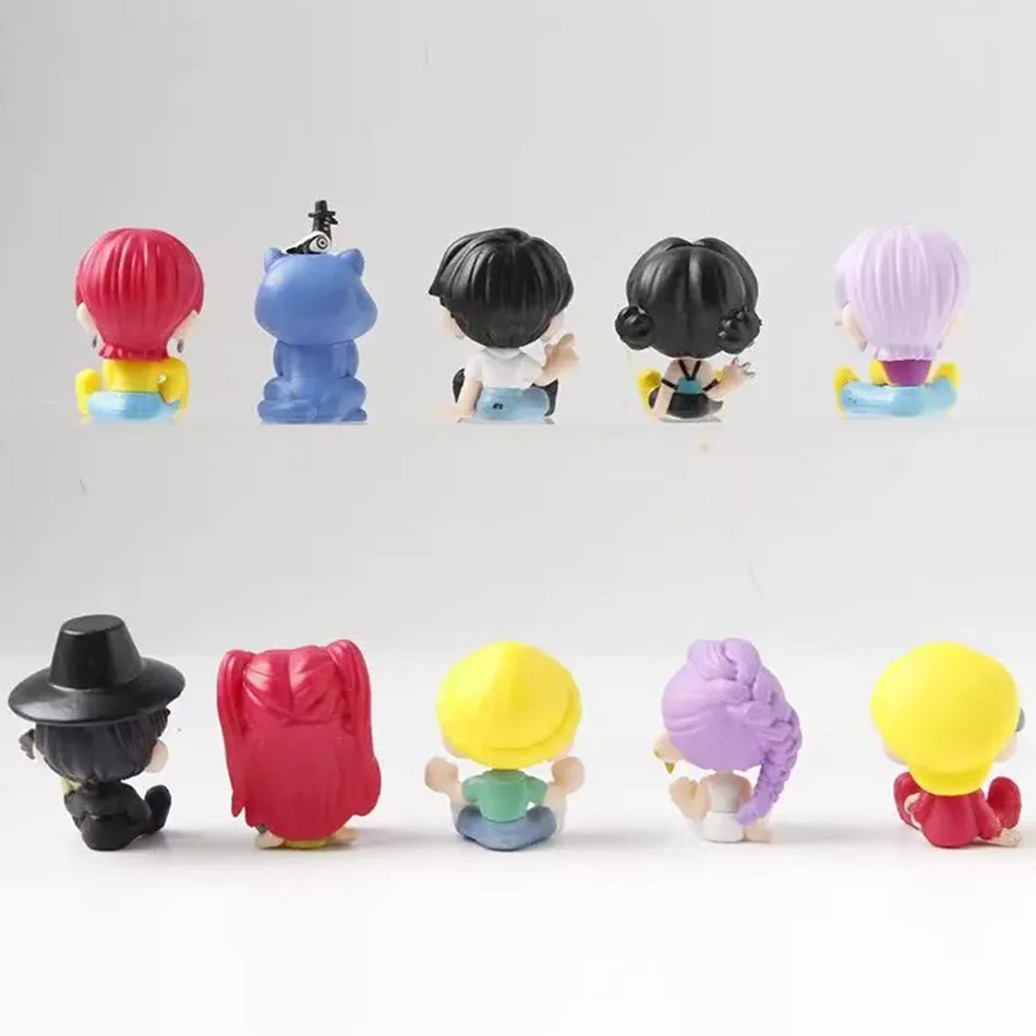 10 sztuk/zestaw Figurki Kpop Demon Hunters w stylu Q, Rumi/Mira/Zoey, figurki akcji z PVC, dekoracja na biurko, lalki, prezent dla fanów na Boże Narodzenie