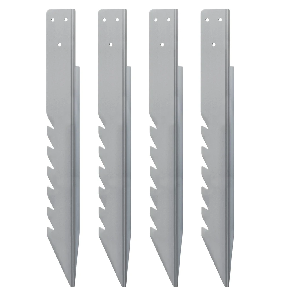 FLYY-4-teiliges Set aus verzinkten Zaunpfostenankern, windfeste Bodenspikes für Schaukeln und Holzpfosten – Detail 1