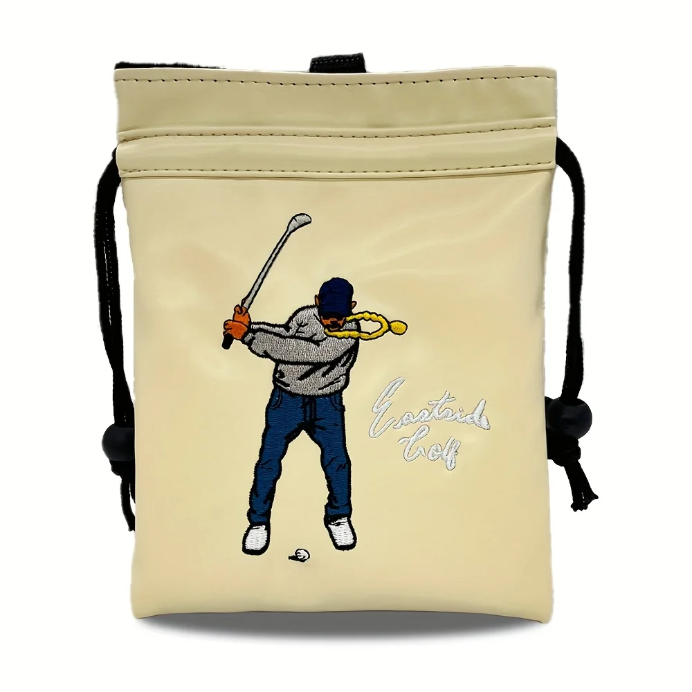 

Маленькая бежевая забавная сумка, сумка для гольфа и подачи с шнурком — портативные и прочные аксессуары для гольф-клуба для меня