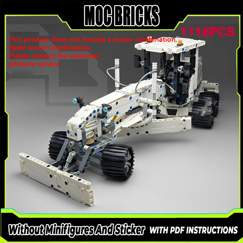 

City Car Model MOC Building Bricks Motor Grader And Energy Station Modular Technology Gifts Holiday Assemble Children Toys Suit