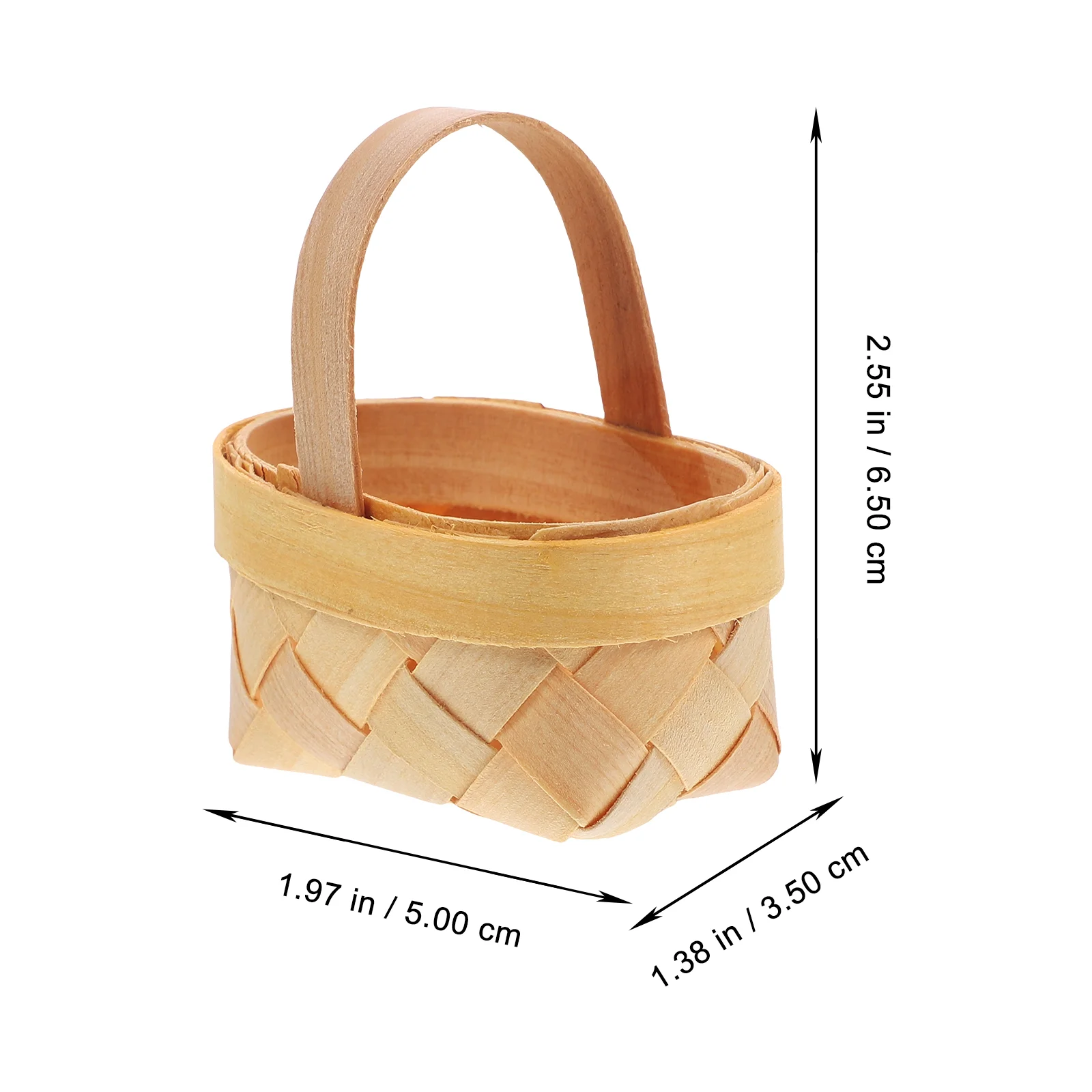 15 Pcs Mini Wood Chip Basket Handwoven Candy Storage ganizer Party Favors Holder Rustic Decorative Container For Chocolate