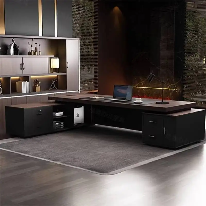 Setup Equipment Office Desk Motivational Storage Solid Wood Office Desk Workstation Accessories Schreibtisch Luxury Furniture
