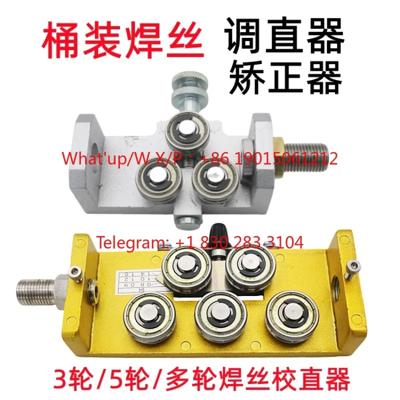 genuine product  Barrel Welding Wire Straightener 3/5 Wheels Two-Way Adjustable for MIG Welding Wire Feeding