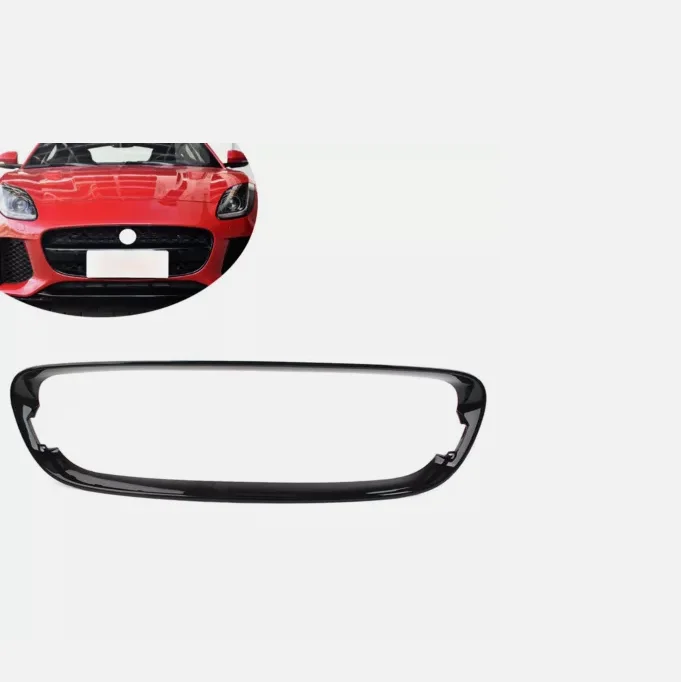 For  Jaguar F-TYPE 2014-2017 gloss black chromed  Front bumper Grille Surround T2R5053 T2R3563 frame