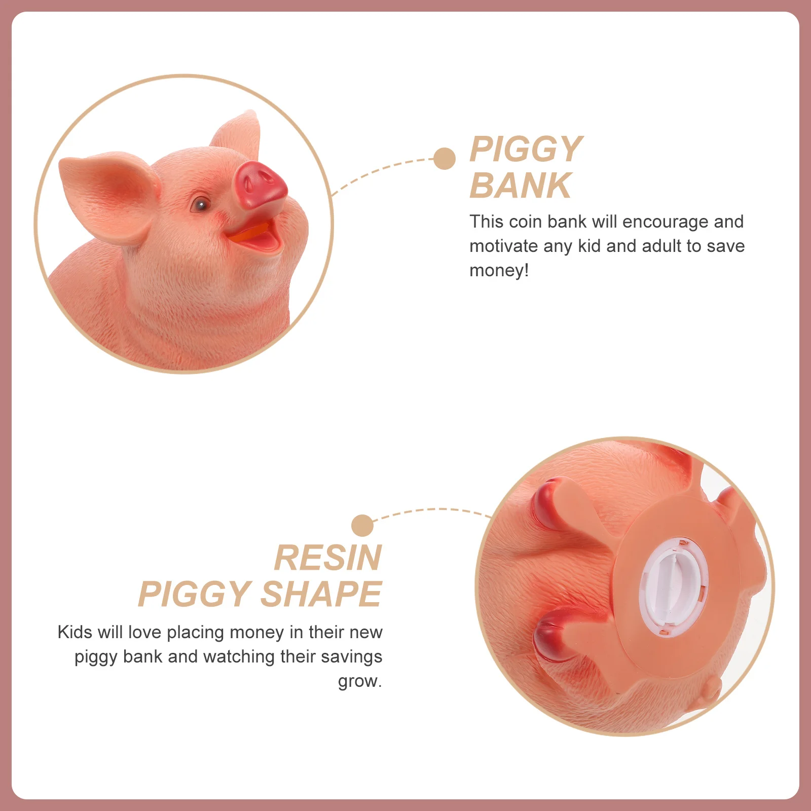 

Large Pig Shaped Resin Coin Bank Saving Pot Money Box Desktop Decor Birthday Gift Piggy Bank Money Box Saving Pot