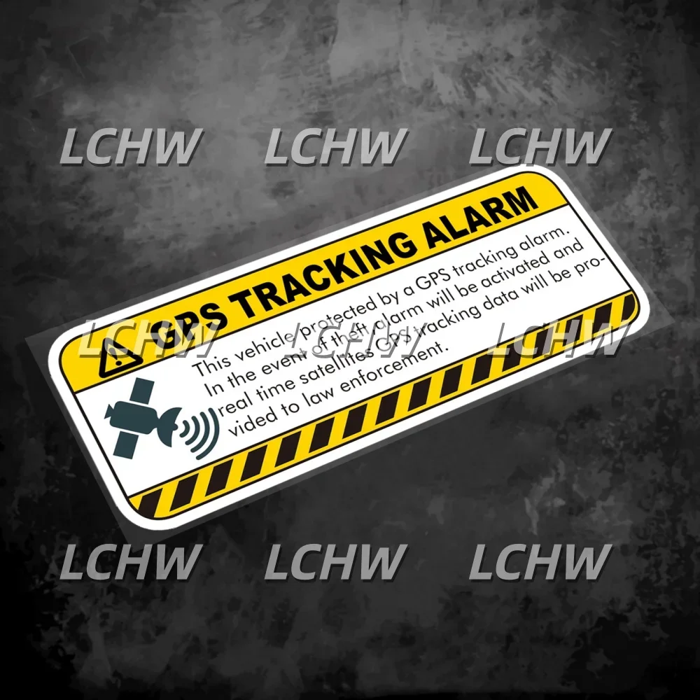 2Pcs GPS Tracking Alarm Reflective Vinyl Stickers, Waterproof UV Resistant Decal for Bike Frame Car Decor, Holiday Gift