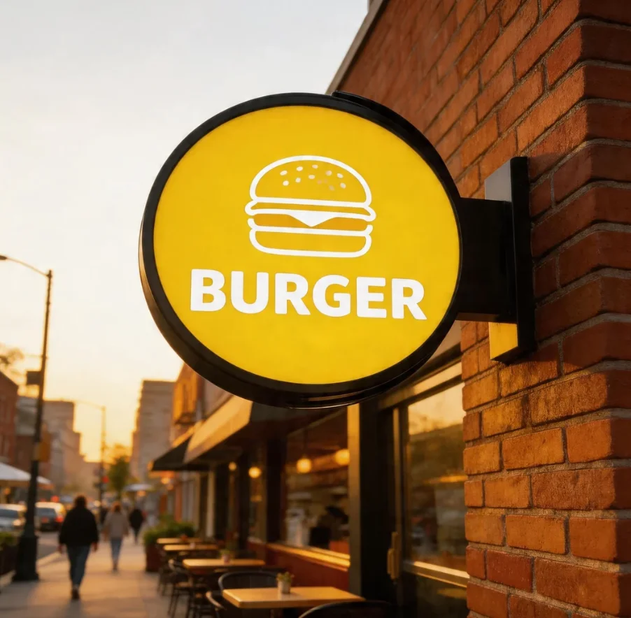 Led Light Box Sign Business Shop Double Sided Outdoor Logo Advertising For  Restaurant Neon Signs Lighting Bulbs Tubes Lights