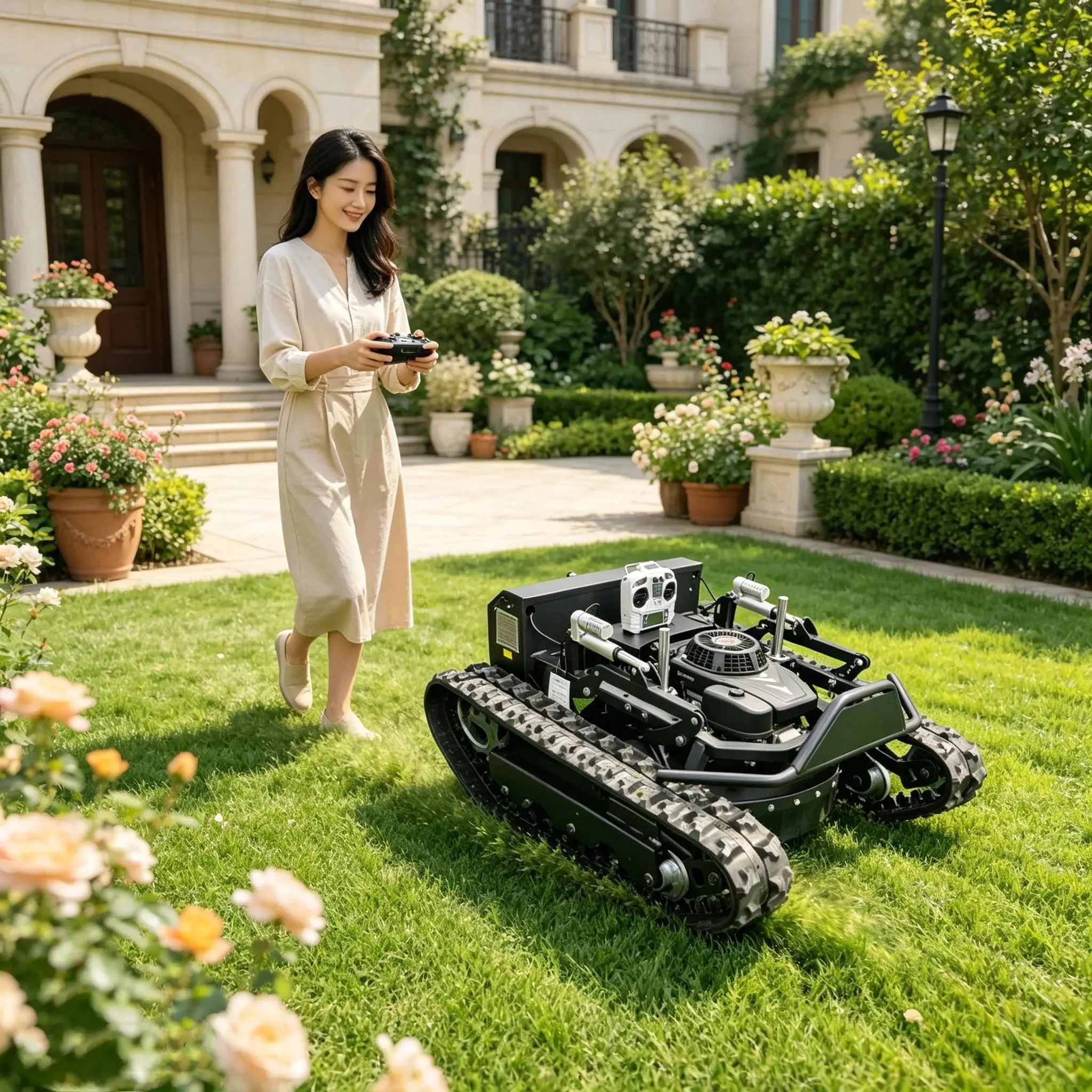 

Agricultural Remote Control Crawler Slope Robot Lawn Mower CE EP Approved Factory Direct Customized Mowing Machine