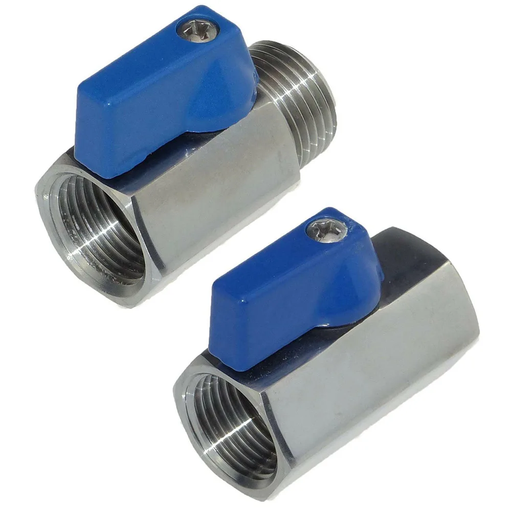 Edelstahl-Wasserhahn-Kugelhahn, ASI 316, Brauerkugelhahn, 1/4 Zoll, 3/8 Zoll, 1/2 Zoll, wassersparendes, verstellbares Ventil, Badezimmer-Set