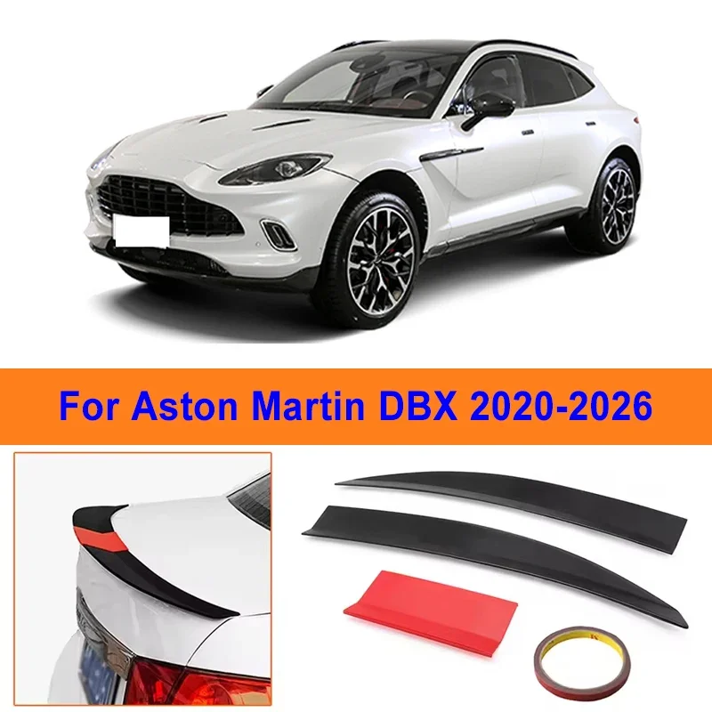 

For Aston Martin DBX 2020-2026 3-Section ABS Rear Trunk Spoiler 115-125cm Adjustable Sports Decor Top Wing Car Parts