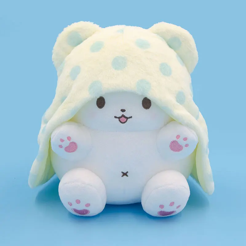 Genuine Kawaii Sanrio Marumofubiyori Blanket Bear Plush Doll Toys Kitty Melody Stuffed Pillow Toys Plush Pendant Gifts For Girl