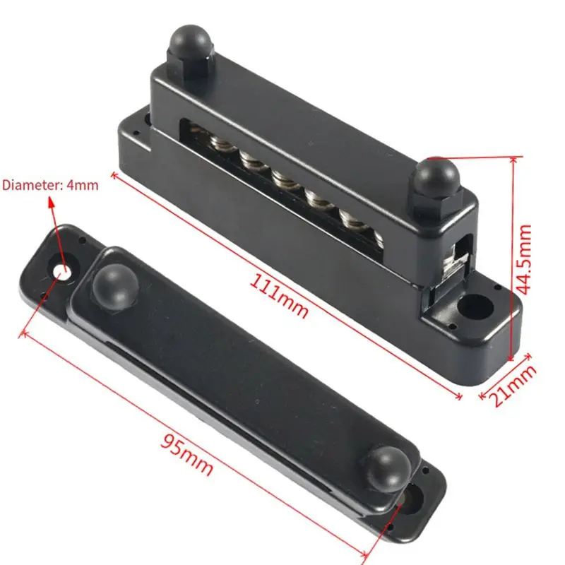 B45CLXY 6-Way Busbar محطة كتلة النحاس الملحقات البحرية لتعديل دائرة السيارة يخت RV