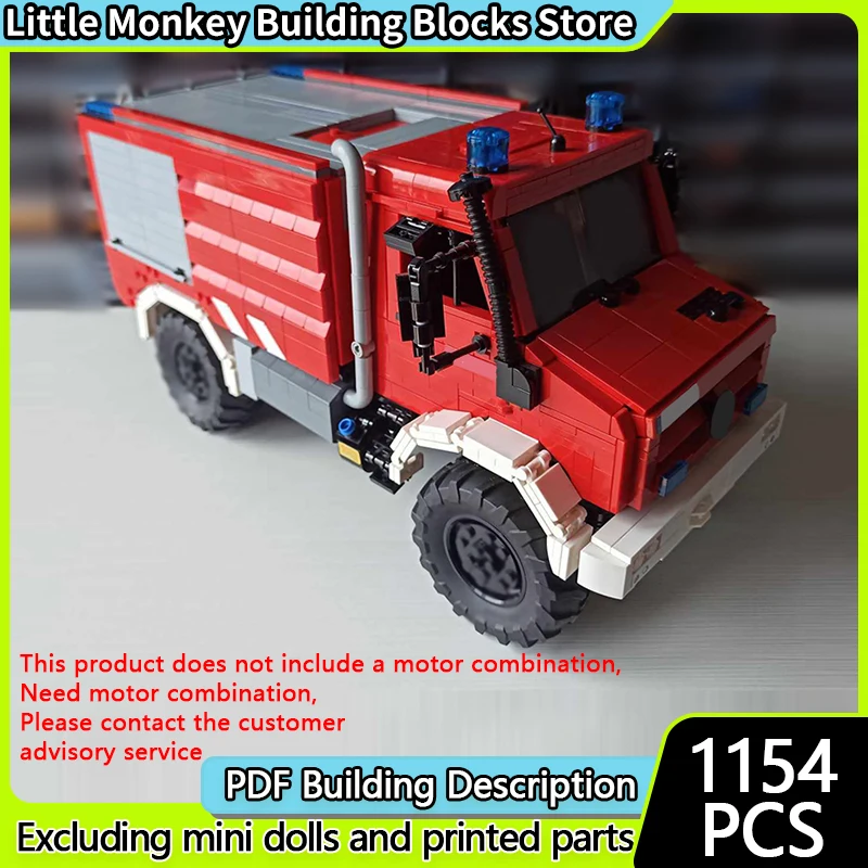 Véhicules de sauvetage urbain, modèle MOC, briques de construction U5023, camion de pompier, technologie modulaire, cadeaux de vacances pour enfants, jouets à assembler, costume