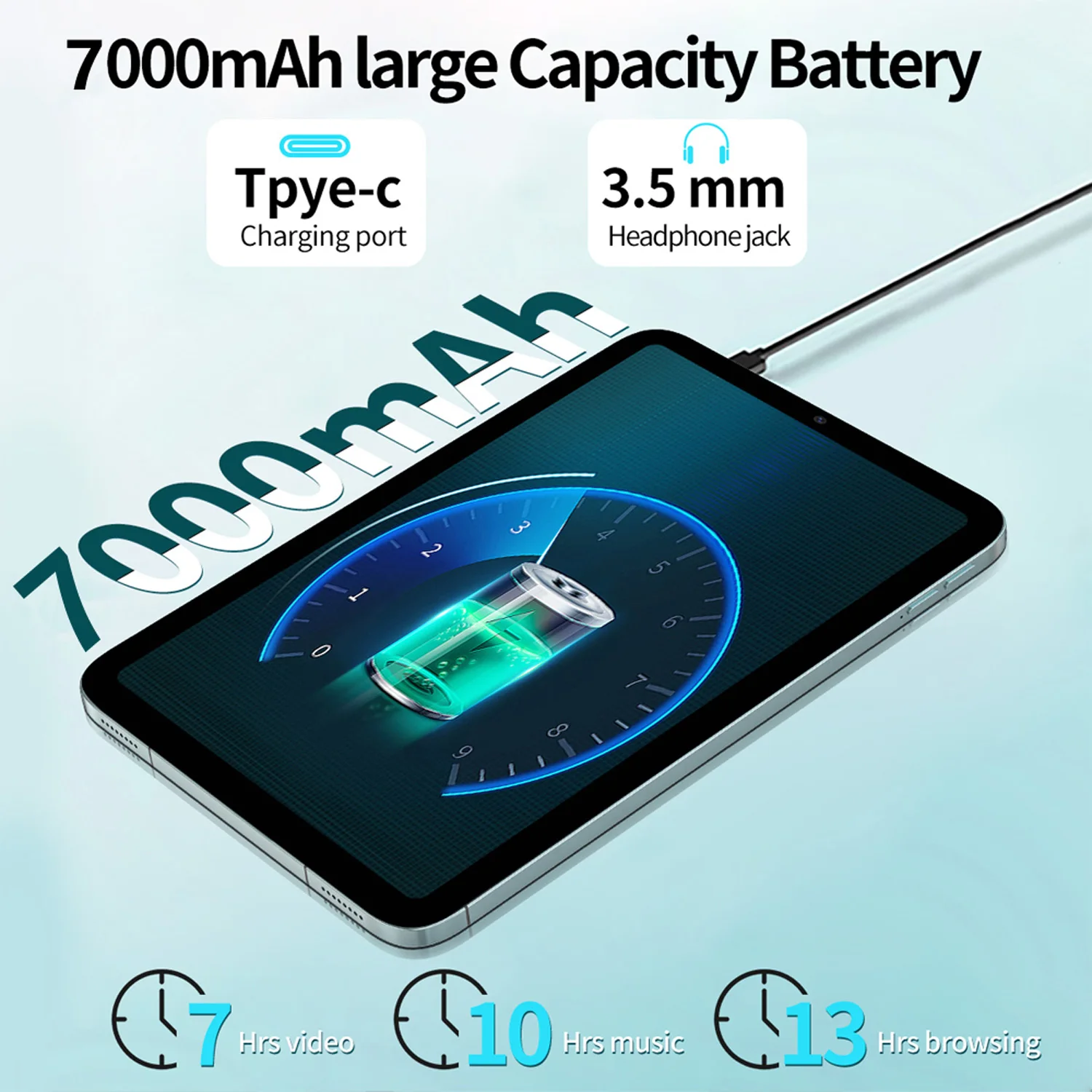 신형 11인치 안드로이드 태블릿 옥타코어 12GB+128GB 롬 안드로이드 14 구글 플레이 4G LTE 5G 전화 통화 태블릿 와이파이 블루투스 7000mAh