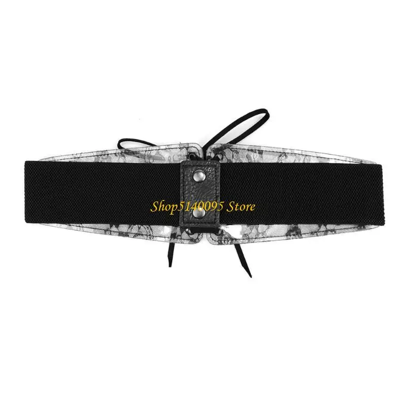 DXAE Corset Top Weistband for Women القوطية الشريط الدانتيل الشريط الفخم السفلي