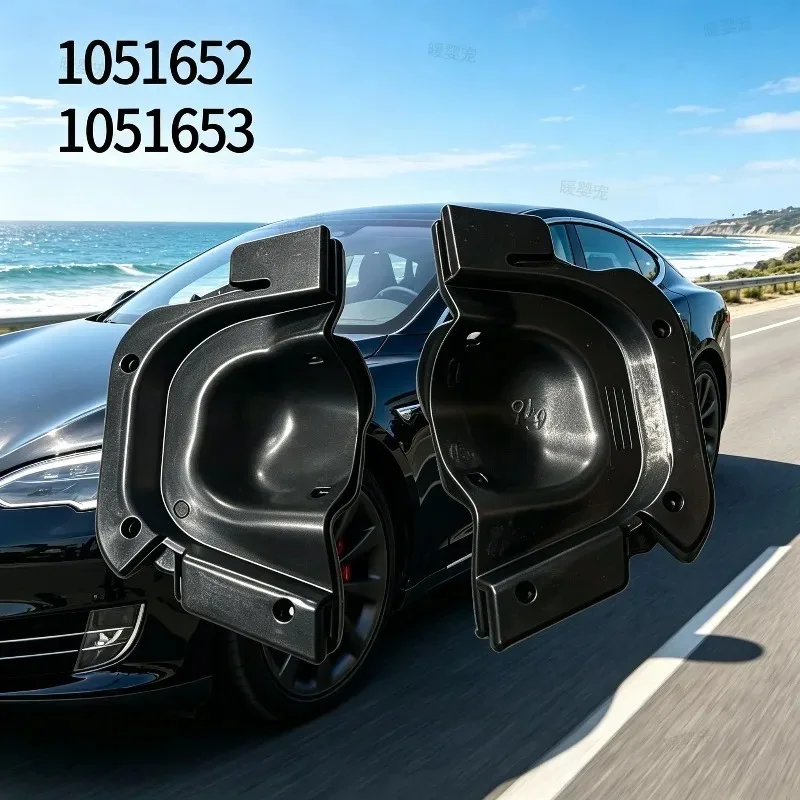 Car Supplies Front Fender Lining Radar Cover The Inner Panel of The Front Hood Radar Cover 1051652 1051653 For Tesla Model MS